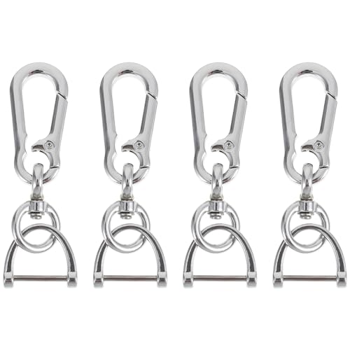 UPKOCH 1 Juego Llaveros Adornos Llaveros De Coche Anillos De Llavero Giratorios Automotriz para Hombres Accesorios Llavero Universal Llavero De Cintura Aleación De Zinc Plata 4 Piezas