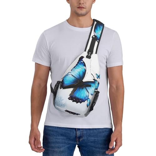 Bolso Cruzado para Hombre Azul Mariposa miniatura 7