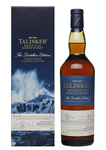 Talisker Distiller's Edition Whisky Escocés Puro de Malta de la Isla de Skye - 700 ml
