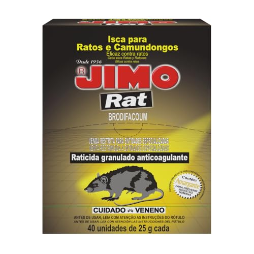 Raticida Rat Estojo Mata Ratos Caixa Com 40 Unidades De 25g Rato Camundongo Isca Para Ninhada