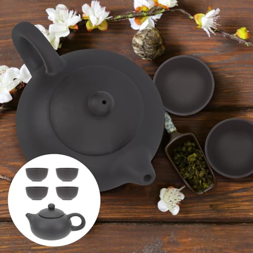 Set de té de cerámica artesanal y tetera de arcilla estilo Kung Fu 7