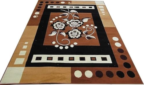 Image of Soft Modern Washable Beautiful Acrylic Rugs for Home Decor Living Room 7x10 feet (210 x 300 CM) Gold