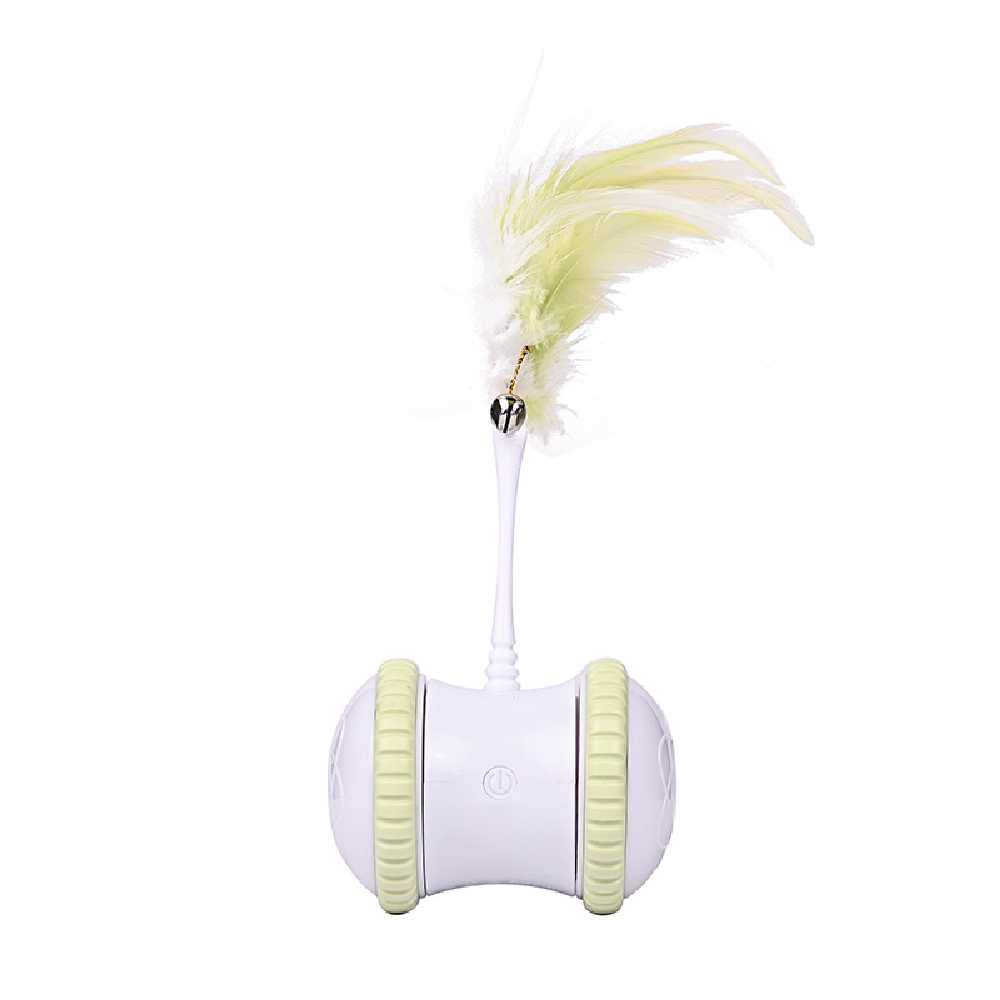 Jouets Lumineux LED à Rotation Automatique à 360 Degrés, Mouvements Automatiques Et Irréguliers pour Chatons/Chats, Chargement USB Amélioré A