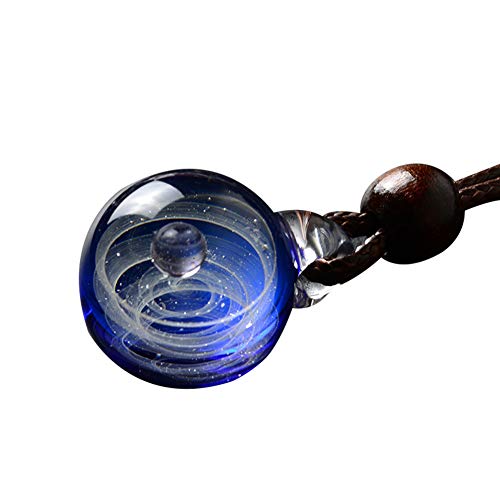 MAyouth Nebula Glas Anhänger Halskette, 2019 Neue Frauen Tiny Universe Kristall Halskette Galaxy Glaskugel Halskette Schmuck Geschenk