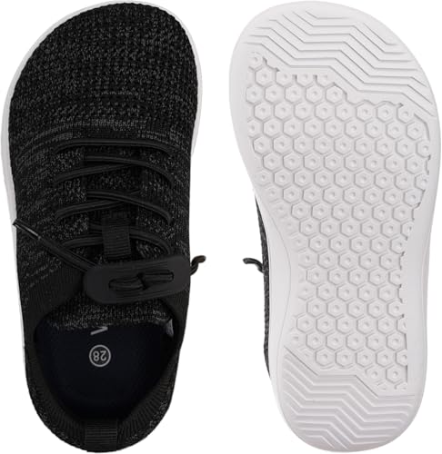 Image of WHITIN Toddler /Little Kid Wide Barefoot Shoes | Slip on Zero Drop Minimalist Sneakers for Boys Girls | Adjustable No-Tie Lacing Design