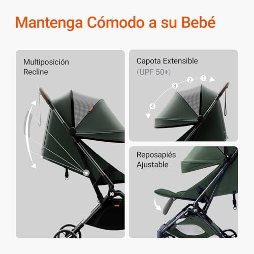 MAMAZING-Baby-Reise-Buggy-Kinderwagen-fur-6M-4-Jahre-bis-15-kgHandgepack-Geeignet-Klein-zusammenklappbar-Buggy-Flugzeug-mit-Einhandig-faltbares-Design-leicht-kompakt-526kg-aus-Kohlefaser-Grun | Dealmeister.io Alt tag für bilder post titel