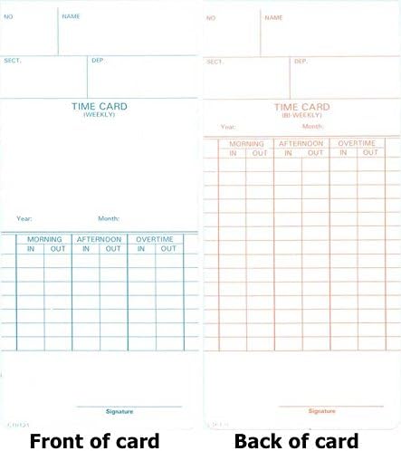 1000 Compumatic CTR121 Time Cards