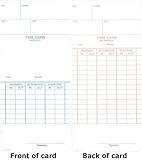 Compumatic CTR121 Time Cards, 250 time cards, weekly & bi-weekly pay periods