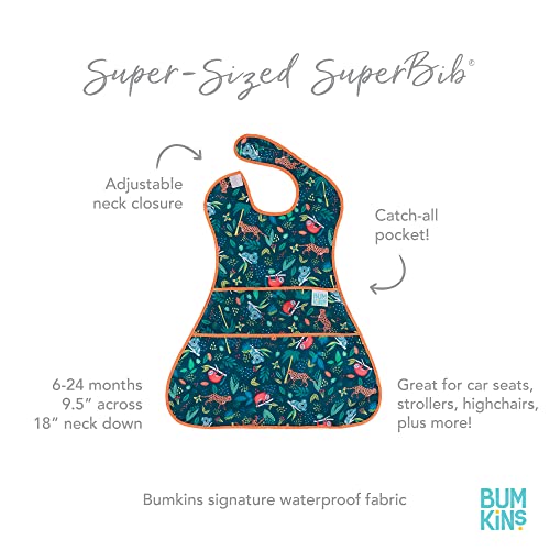 image for Bumkins Bibs for Girl or Boy, SuperBib Baby and Toddler for 6-24 Month