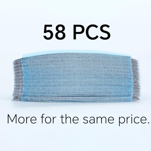 Wig Tape Double Sided 58pcs Lace Front Tape for Wigs Waterproof Lace Tape for Wigs Strong Hold Wig Adhesive Strips Toupee Tapes Hairpiece - Thumbnail 5