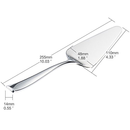 KSENDALO Pie Cake Server, Stainless Steel Pastry Spatula, Serving for Birthday, Wedding, Party, Celebration, Home, Dishwashersafe, Silver
