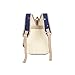MIUCOO Canvas Laptop Backpack Casual Shoulder Bag Cute Purse (Navy Blue)