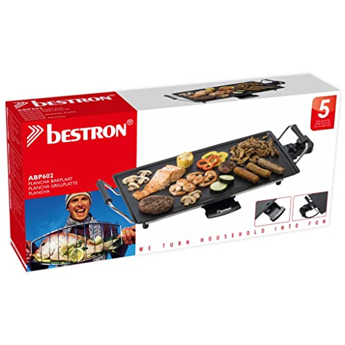 Miniatura 4 de Bestron Plancha Parrilla Eléctrica Con Revestimiento Antiadherente, 2000 W, Negro
