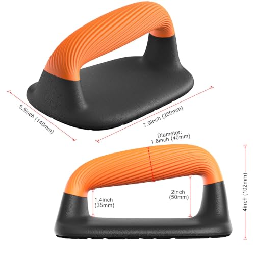 Kipika Push Up Bars, Pushup Stands, Anti-Slip Soft Plastic Push Up Handles, Bottom Anti-Slip Pad, Strength Training Equipment, Perfect for Floor Workout Exercise Black&Orange by Kipika - Used condition - Image 7