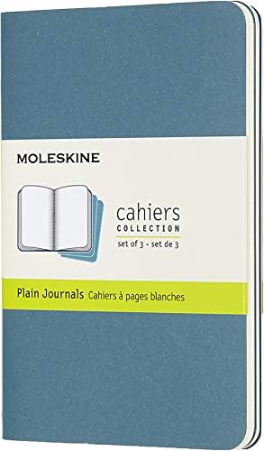 Moleskine Cahier Journal, Set 3 Notebooks with Plain Pages, Cardboard Cover with Visible Cotton Stiching, Colour Kraft Brown, Extra Large 19 x 25 cm, 120 Pages