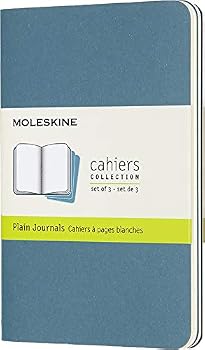 Office Product Moleskine Cahier Journal, Pocket, Plain, Brisk Blue (3.5 X 5.5) Book