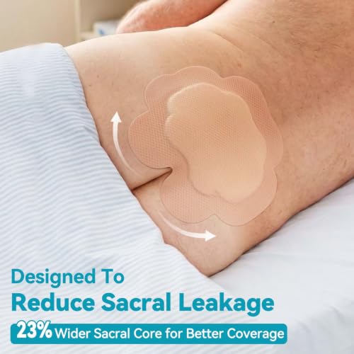 Image of Dimora 20 Count Sacral Silicone Absorbent Dressing 7 inch x 7 inch - Sacrum Bandage with Border for Pressure Ulcers Post Surgical Wounds, Soft Adhesive Wound Pad for Moderate to Heavy Exudate