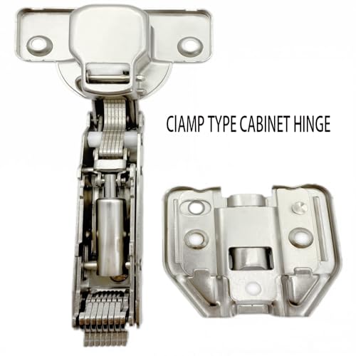 2pcs Fully Covered American Style 105 Degree Frameless Cabinet Hinges, 105 Degree Soft Closing Hinges, Silent Hydraulic Buffering, 3D 6-Way Offset Adjustment, Clip on by MEIYOULE - Used condition - Image 4