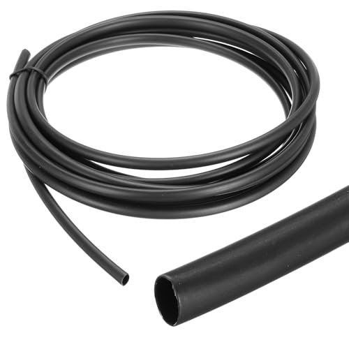 sourcing map 6mm Heat Shrink Tubing Waterproof, 4:1 Dual Wall Marine Adhesive Lined Industrial Heat Shrink Tube Wiring Wrap 10ft 1/4 Inch, Black-3m