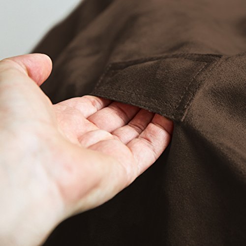 Lumaland Luxurious Giant 7ft Bean Bag Chair with Microsuede Cover - Ultra Soft, Foam Filling, Washable XXL Bean Bag Sofa for Kids, Teenagers, Adults - Sack Chair for Dorm, Family Room - Brown - Image 6