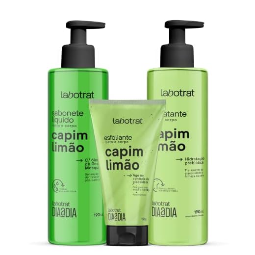 Kit Experiência Banho Dia A Dia C/ 3 Itens Capim Limão - Sorella