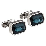  The Cufflink Store Petrol/Kristall Manschettenknöpfe
