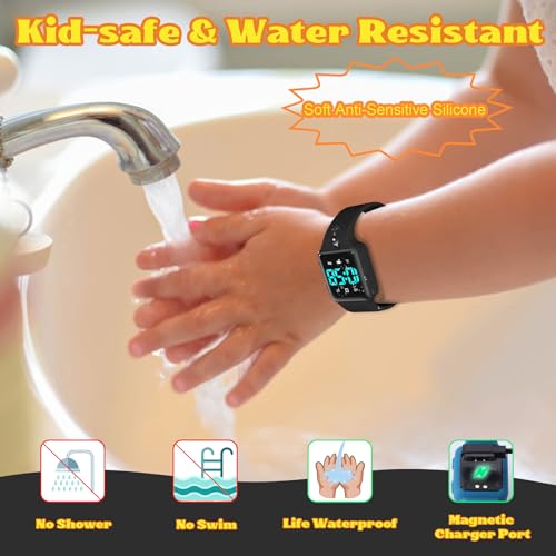 Image of Toddler Potty Training Set - Potty Training Watch with Musical /Vibration Countdown Alerts, Fun Board Book, Progress Chart & Reward Stickers - Interactive Potty Training Kit for Kids Ages 2-6
