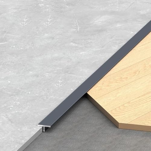 Bande de transition pour sol en T pour masquer les joints entre carrelage et parquet