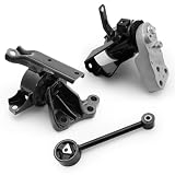 GlobalPrince 3PCS Engine Motor and Transmission Mount Kit Compatible with Mitsubishi Mirage 2014-2022/Mirage G4 1.2L Replace# 2910A106, 1092A096, 1093A146, 2910A318, 8010107, 8010104