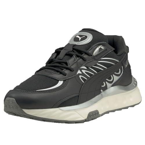 PUMA Mens Wild Rider Tecno Lace Up Sneakers Shoes Casual - Black2