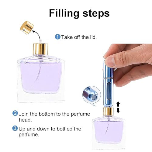 FRONTED 4 PCS Refillable Perfume Atomizer Bottle, Portable Travel Mini Spray Bottles, Cologne Dispenser Perfume Bottles, Portable Empty Spray Bottle for Travel Multicolor