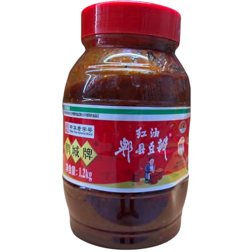 Juan Cheng Sichuan Pixian Broad Bean Chili Paste 1200g (42 oz) with Red Chili Oil, Salty Fermented Hongyou Doubangjiang for Hotpots and Mapo TofuL8