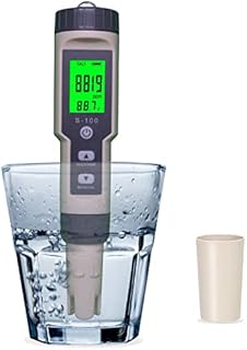 YINMIK Salt Water Tester, Digital Salinity Tester for Salt Water, 4 in 1 Salt/EC/TDS/Temp Meter, Large Range Multi-Parameter Tester for Seawater, Hydroponics, Pool, Aquarium, Fish Pond, Spa