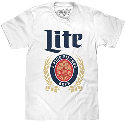 Vintage Miller Lite White T-Shirt-Large White #TOP23