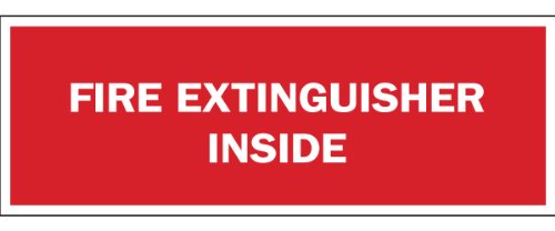 Panneau aluminium Brady 43299 signalisation sécurité Fire Extinguisher Inside