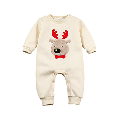 Ding Dong Baby Boys Girls Christmas Fleece Romper