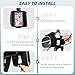 Smasrob Bike Frame Bag with Detachable Touchscreen Phone Window, 4 Zipper Pockets, Bicycle Handlebar Bag with Night Reflective Strips, Black