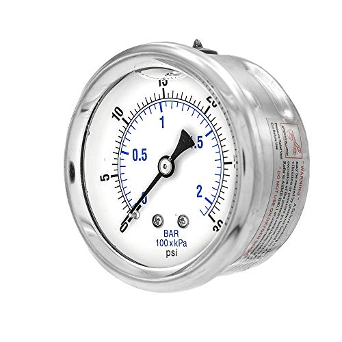 Cadran 0/30 psi PIC Gauges PRO-202T-254C pour mesure de pression