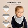 KeaBabies 8-Pack Organic Baby Bandana Bibs for Boys, Girls - Super Absorbent Triangle Baby Bibs for Drooling and Teething Infant, 100% Cotton Extra Soft for Newborn, Infant 0-36 Months (Nordic)