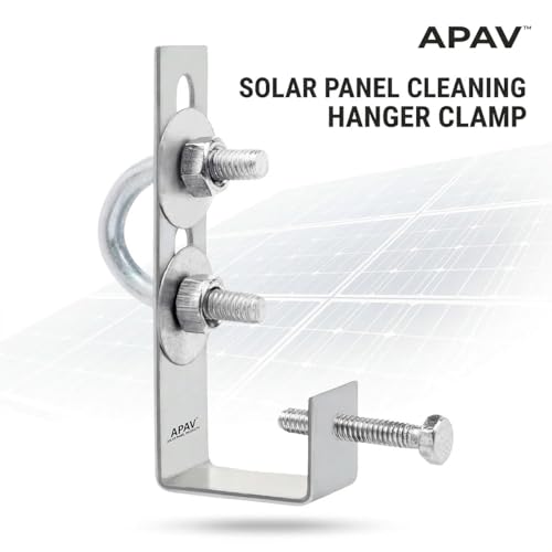 Image of Solar Panel Cleaning Hanger Clamp 1 /2 Inch, Galvanized Material, Easy Installation, Fits All Solar Panel Frames, Durable Support for Plumbing Pipes and Efficient Cleaning ((Pack of 15))