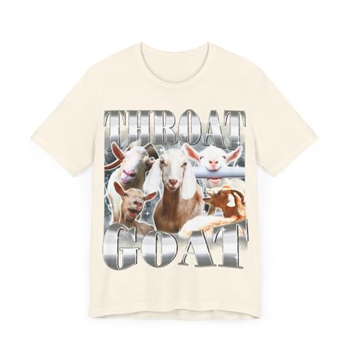 T-shirt humour chèvre de gorge unisexe XXL en coton naturel