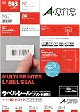 エーワン ラベルシール 72244 プリンタ兼用 四辺余白付 A4 44面 22シート 一片サイズ 48.3mm×25.4mm FSCミックス認証紙使用