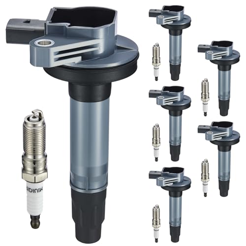 Image of 6 Ignition Coils Pack+6 Spark Plug Kit - Fix Misfires for Ford F-150 /Edge /Explorer /Flex /Mustang /Transit & Lincoln MKS /MKZ /MKT /MKX (3.5L /3.7L V6) - Repl. UF553 /DG520 /SP589