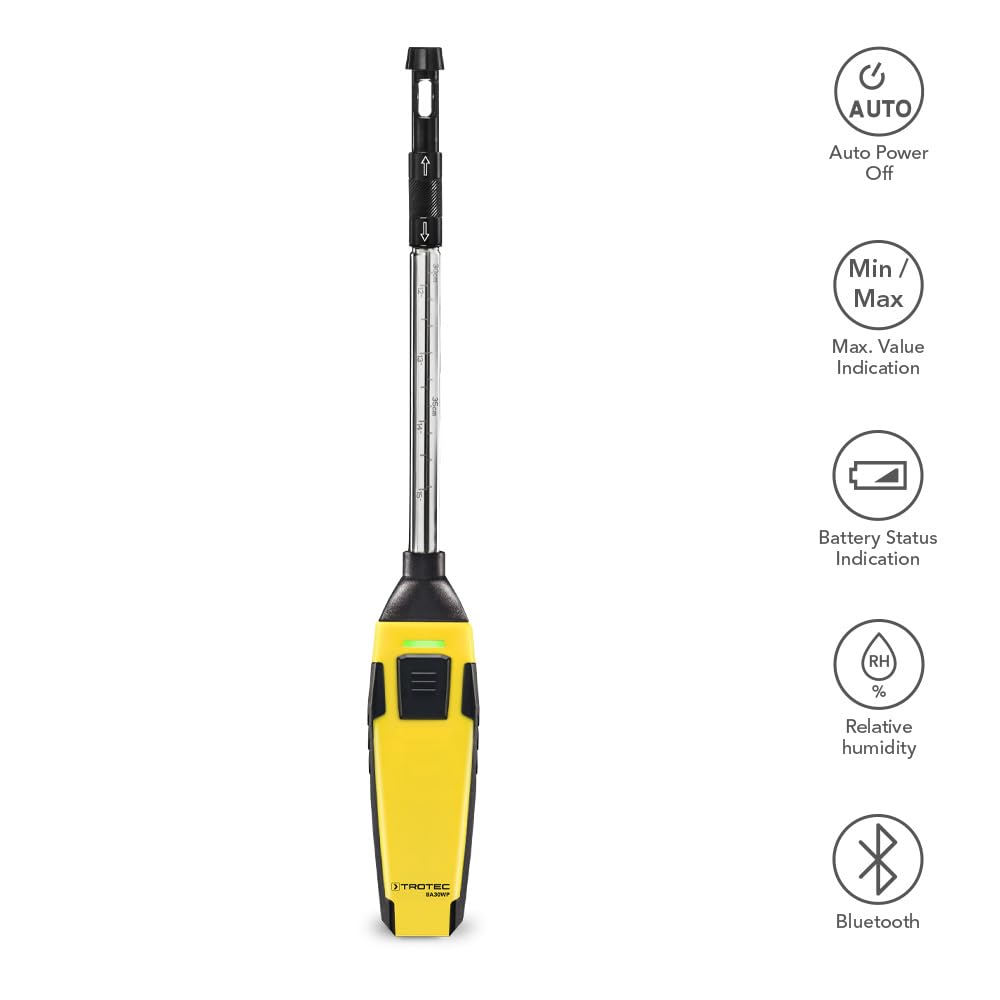 TROTEC Anémomètre thermique connecté BA30WP pour Smartphone