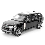 TGRCM-CZ 1:24 Range Rover Die-cast Model Vehicle with Sound & Light, Pull Back Function & Openable Doors - Realistic Details for Collectors & Gifts Black