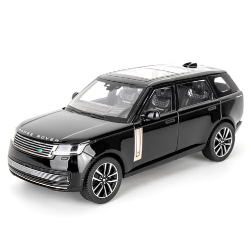 TGRCM-CZ 1:24 Range Rover Die-cast Model Vehicle with Sound & Light, Pull Back Function & Openable Doors - Realistic Details for Collectors & Gifts Black