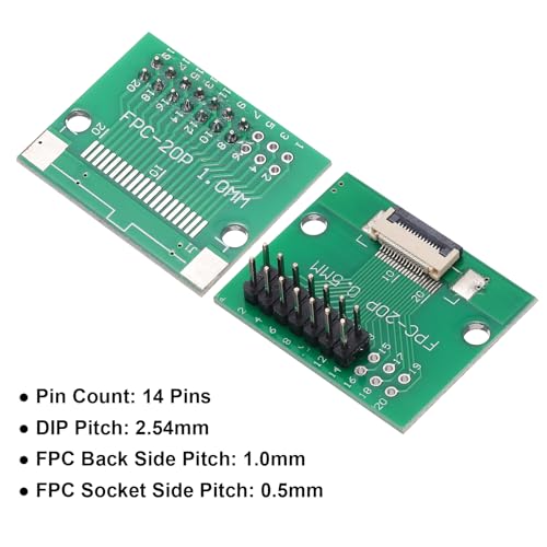 MECCANIXITY 4pcs FFC FPC 14 Pins Socket a Pin miniatura 3