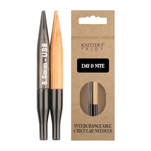 Image of Knitter's Pride Day & Nite Mini Interchangeable Circular Needles 2 inch inch (5cm) - US Size 8 (5mm)