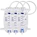 3 Pack Easy-Tap Catheter Leg Bag Urinary Drainage Bag, 500ml, Anti-Reflux Valve, Cloth Straps, Easy Flip Drain ，18” Tubing