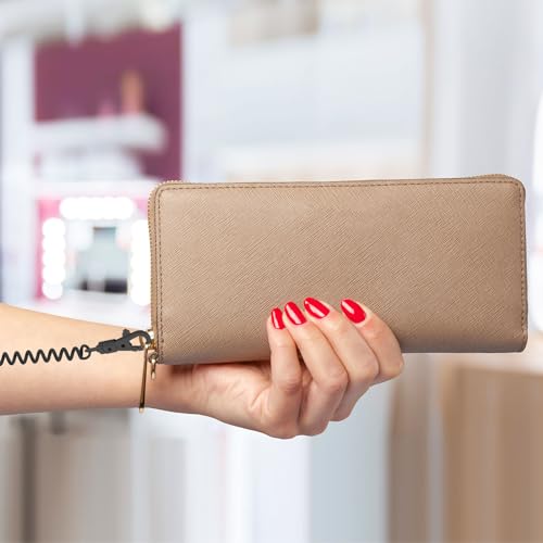 PATIKIL Rétractable Bobine Ressorts Porte-clés, 2 Paquet Anti-perte Clé Chaîne Support Lanière Cordon avec Plastique Mousque Fermoir pour Clés Portefeuille, Noir – vue 6
